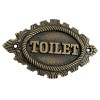 Decorative "TOILET" Brass Door Sign